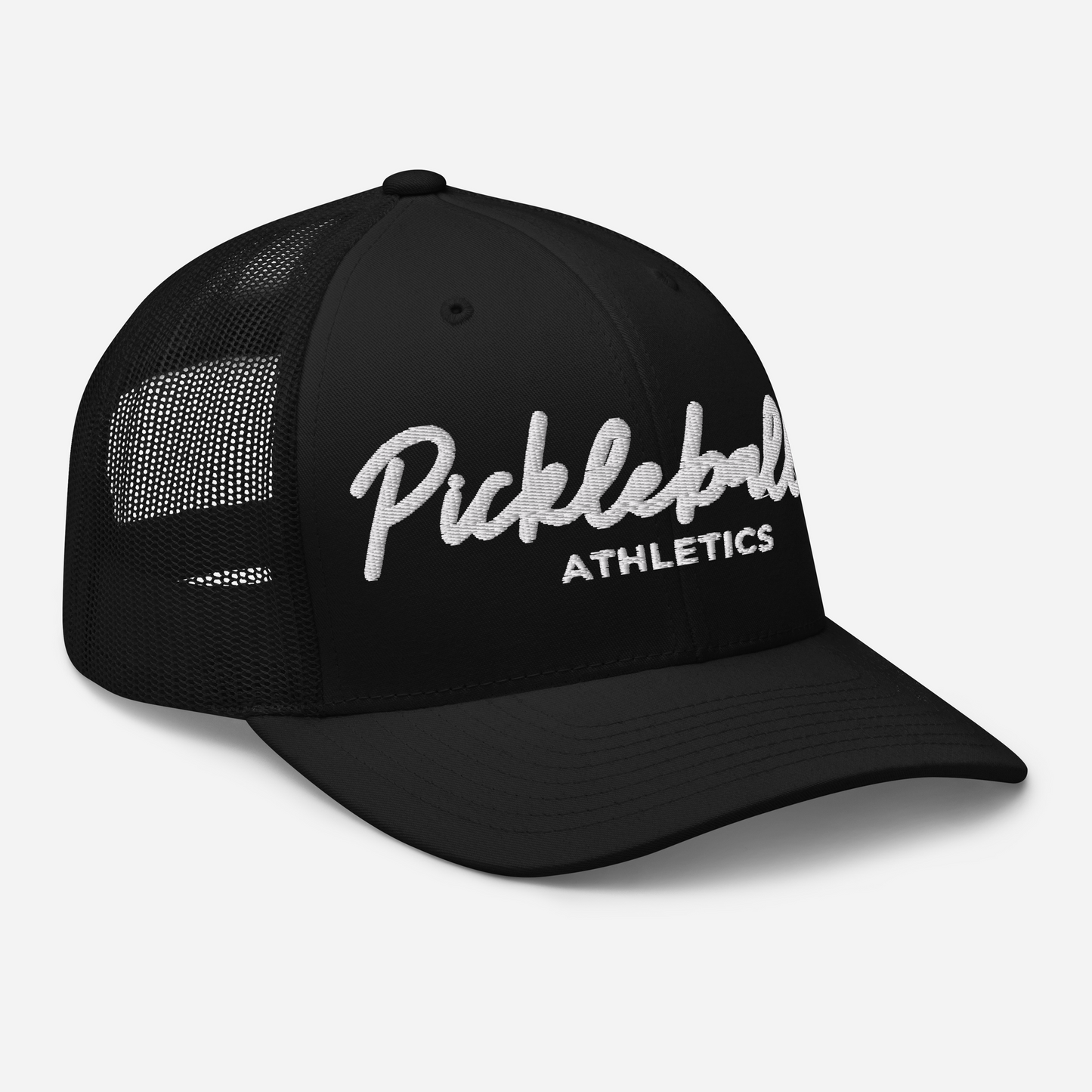 WHITE - Embroidered Mesh Pickleball Hat
