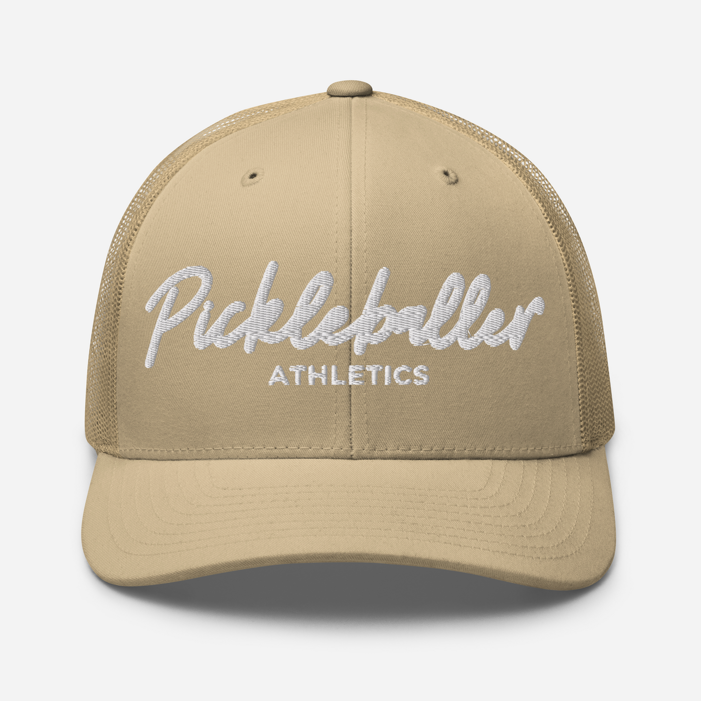 WHITE - Embroidered Mesh Pickleball Hat