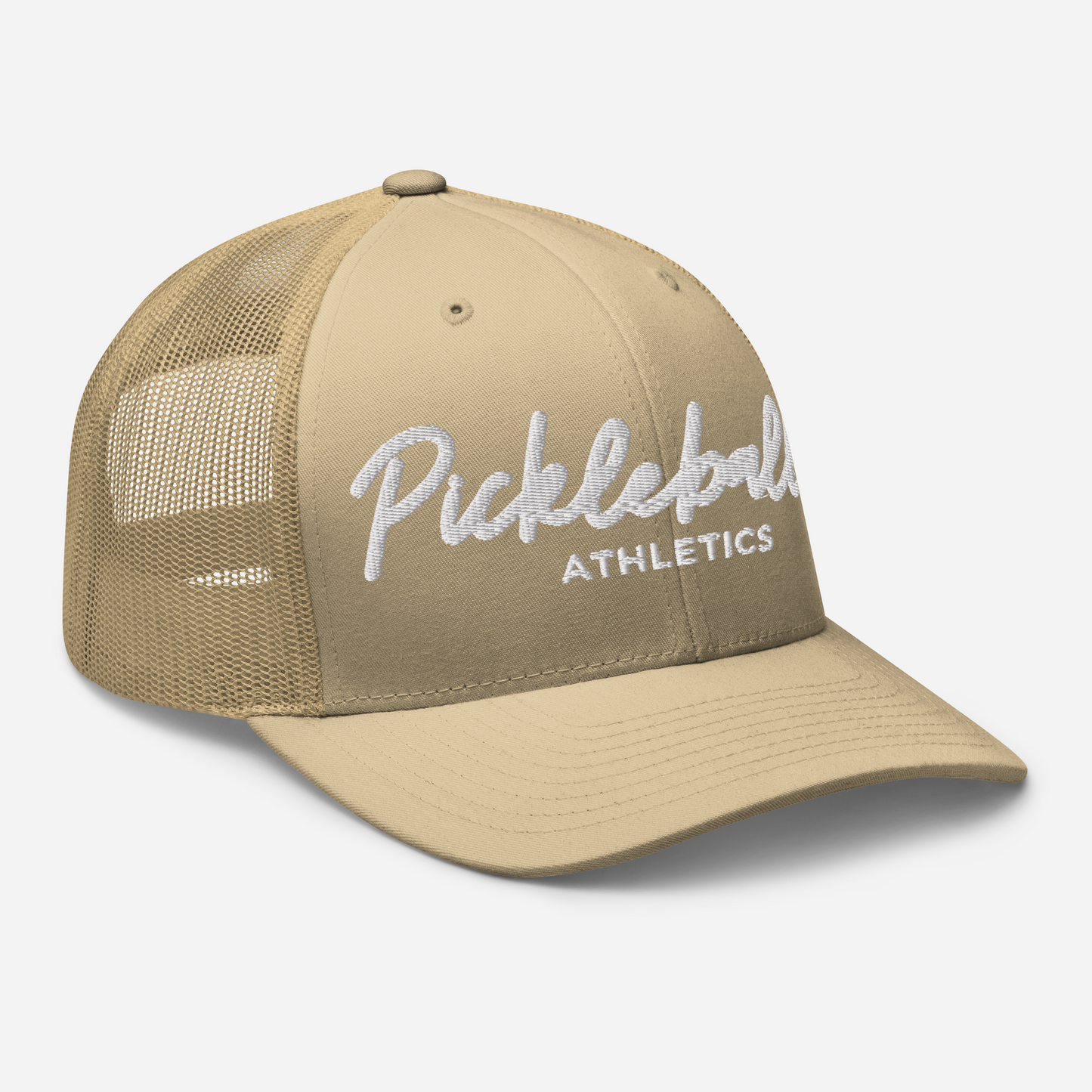 WHITE - Embroidered Mesh Pickleball Hat