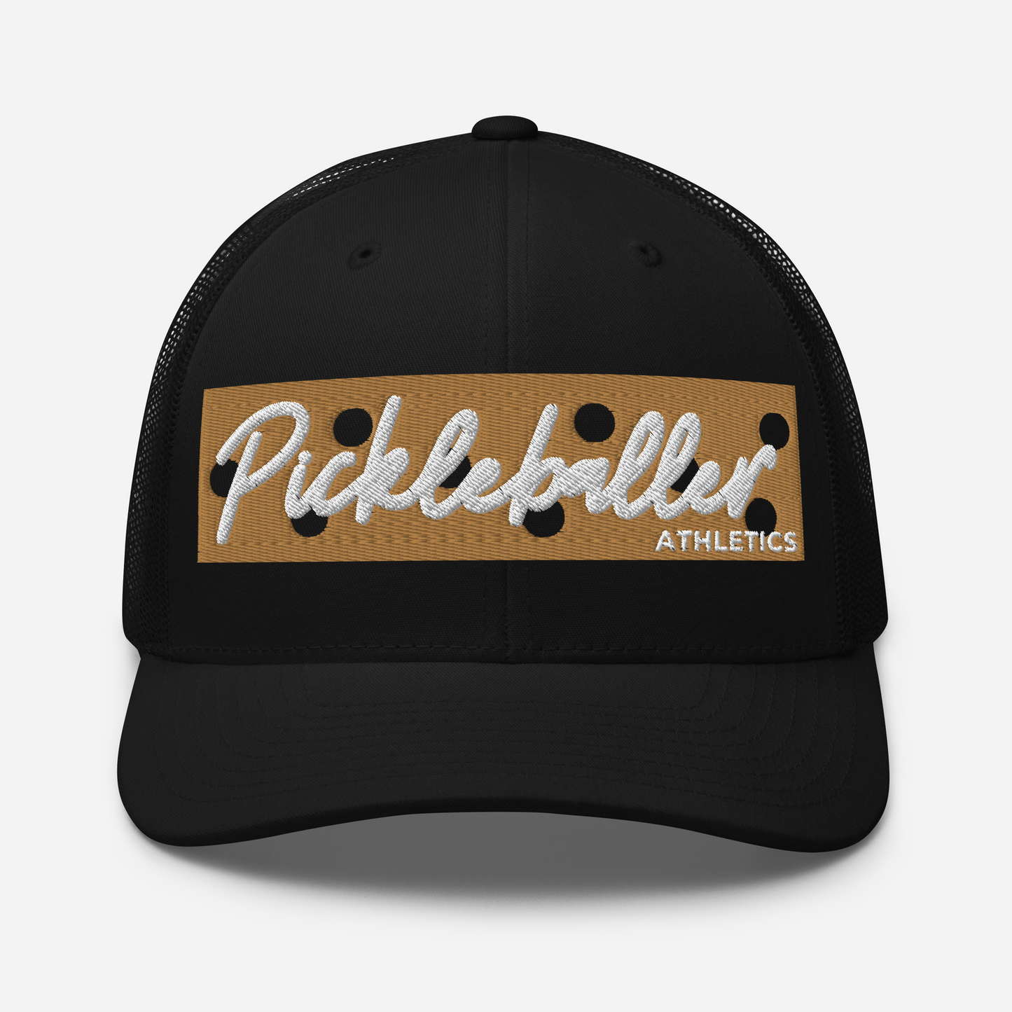 GOLD BANNER - Pickleballer Athletics Embroidered Mesh Hat