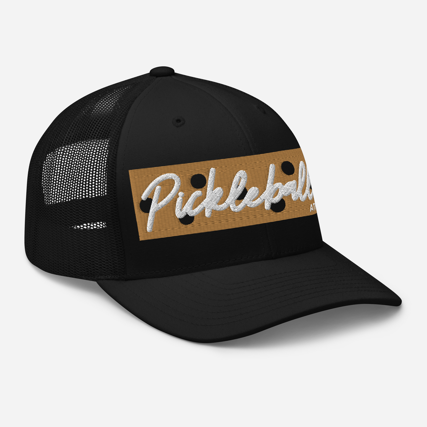 GOLD BANNER - Pickleballer Athletics Embroidered Mesh Hat