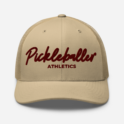 MAROON - Pickleballer Athletics Embroidered Mesh Hat