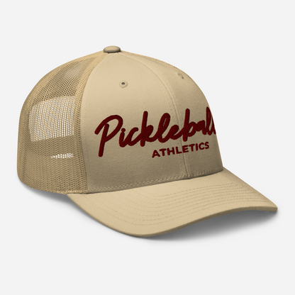 MAROON - Pickleballer Athletics Embroidered Mesh Hat