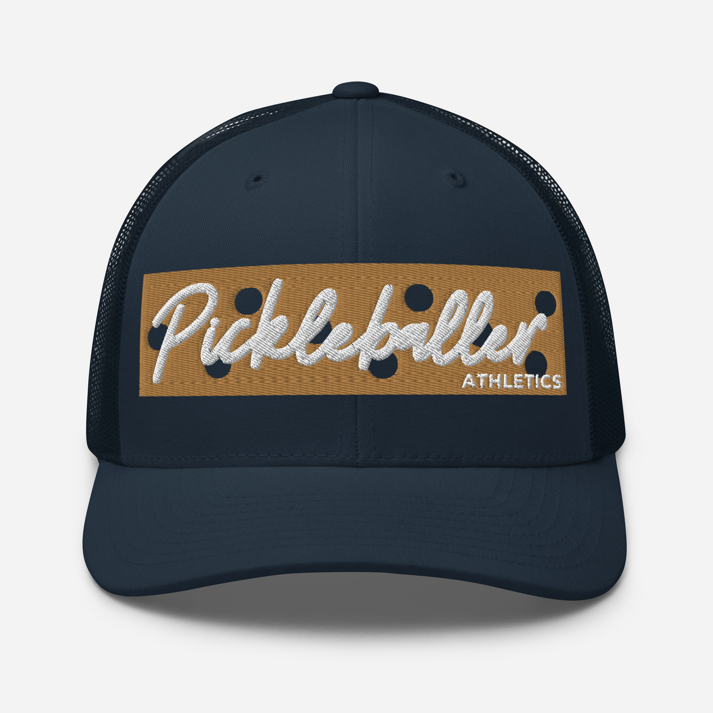 GOLD BANNER - Pickleballer Athletics Embroidered Mesh Hat