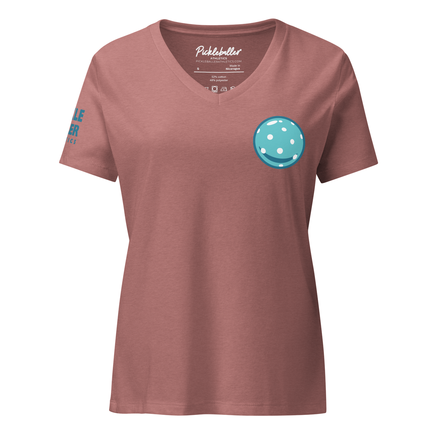 BALLER TEAL - Pickleballer Athletics Women’s V-neck Tee