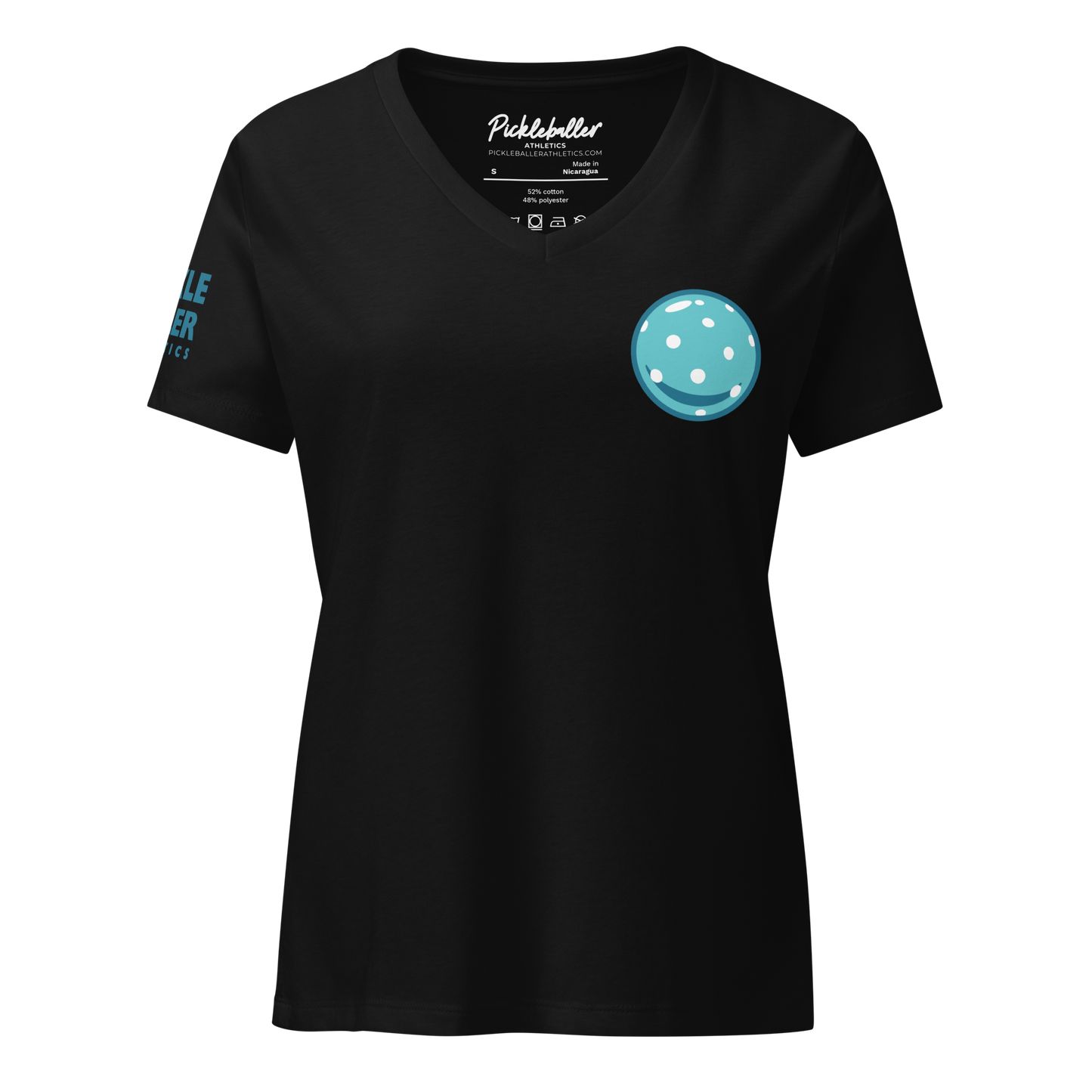 BALLER TEAL - Pickleballer Athletics Women’s V-neck Tee