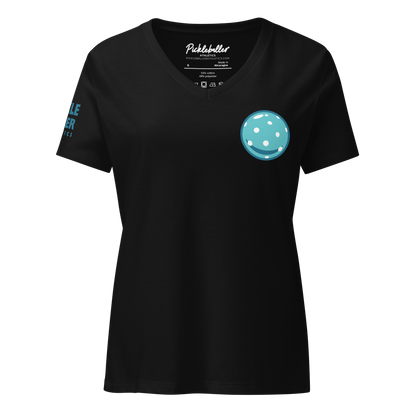 BALLER TEAL - Pickleballer Athletics Women’s V-neck Tee