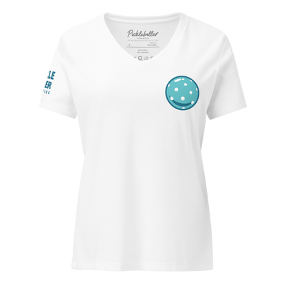 BALLER TEAL - Pickleballer Athletics Women’s V-neck Tee