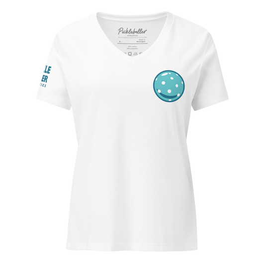 BALLER TEAL - Pickleballer Athletics Women’s V-neck Tee